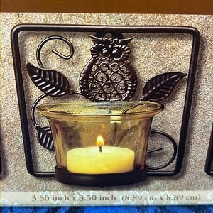 Perfect Harvest 6 Piece Owl Sconce - Spooky Witch Autumn Fall Decor